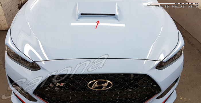 Custom Hyundai Veloster  Hatchback Hood Scoop (2018 - 2020) - $169.00 (Part #HY-002-HS)